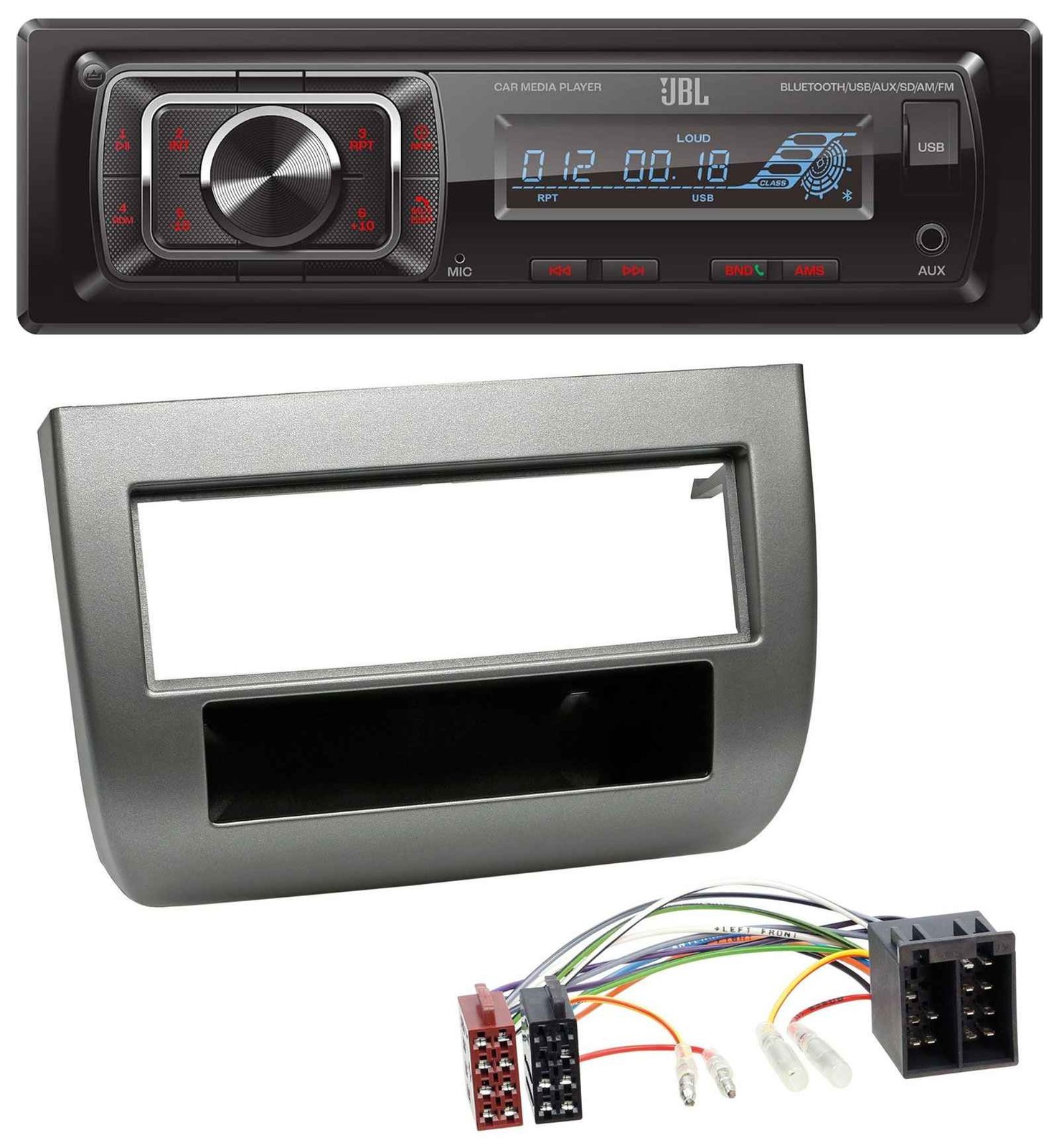 JBL SD AUX MP3 USB Bluetooth Car Stereo for Lancia Y (843 03-11) Charcoal