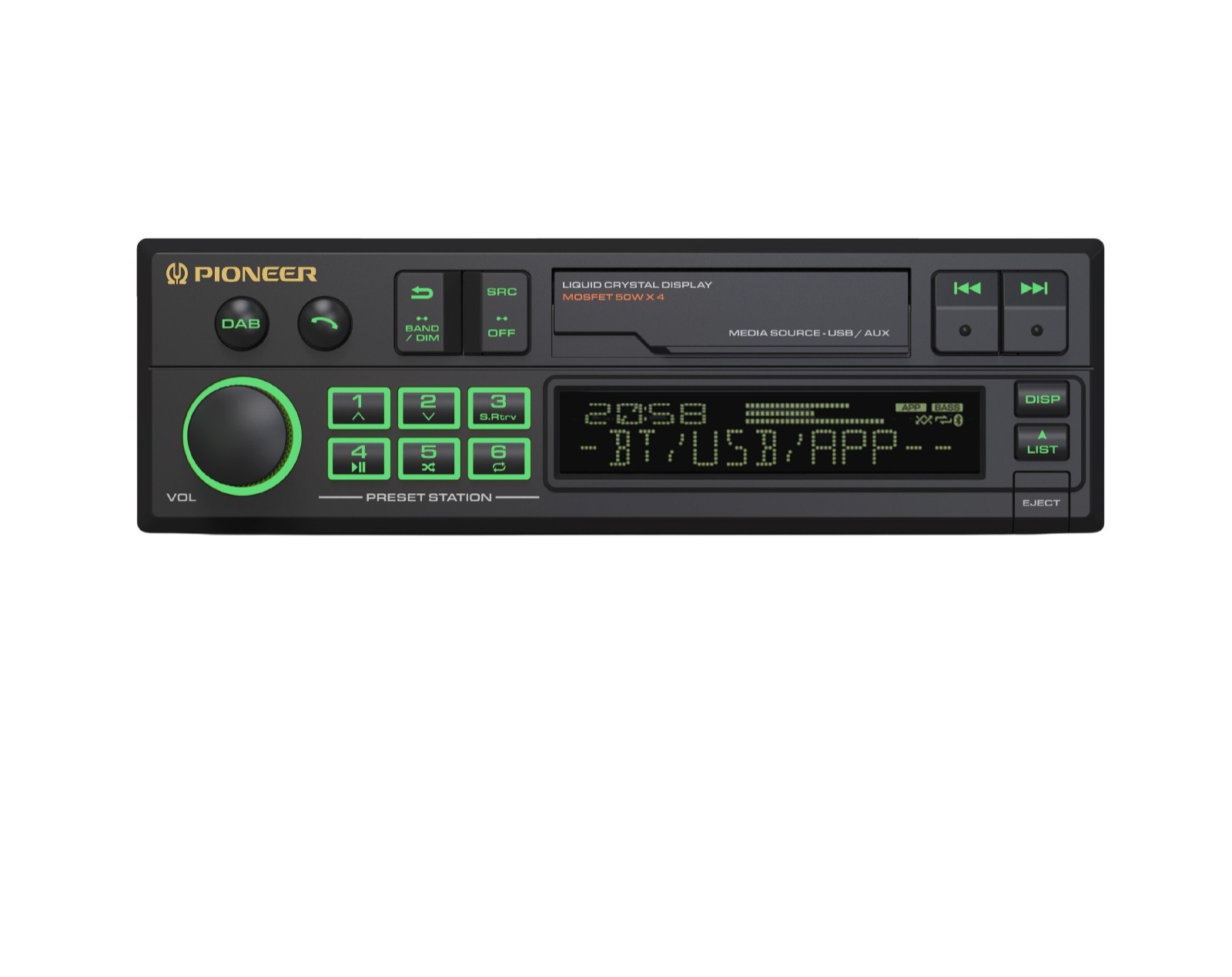 Pioneer SXT-C10PS – Retro Tape Deck Style BT DAB+ USB Aux Car Stereo IN STOCK