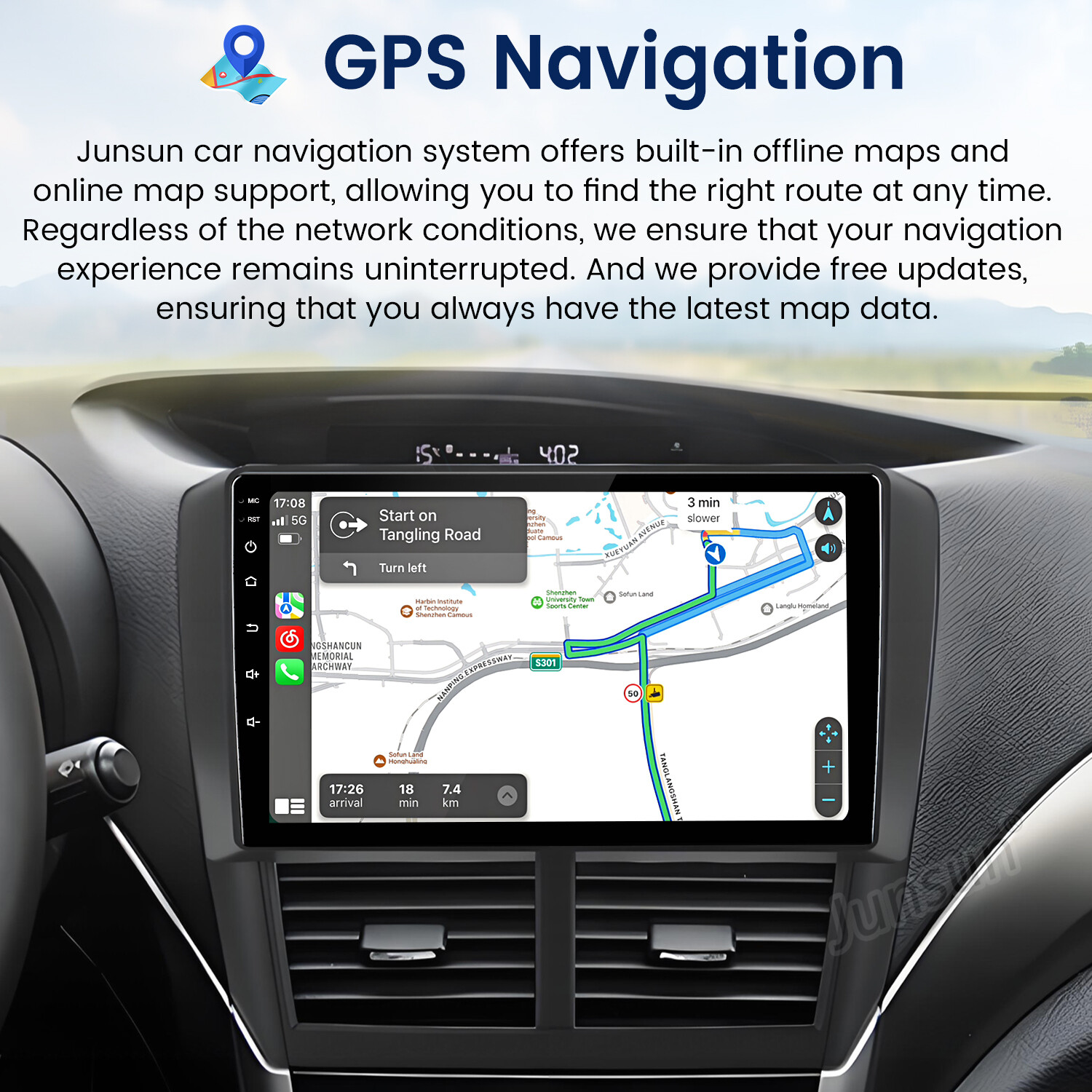 CarPlay 2+32G Android Car Stereo Radio GPS Nav For Subaru Forester Impreza 08-12