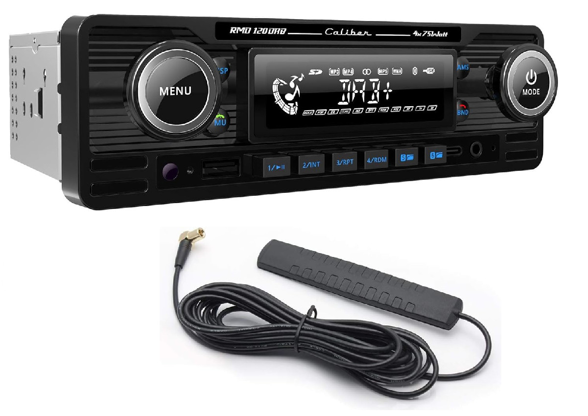 Caliber RMD120DAB/B DAB+ USB Bluetooth Radio Tuner Vintage Retro Black + Antenna