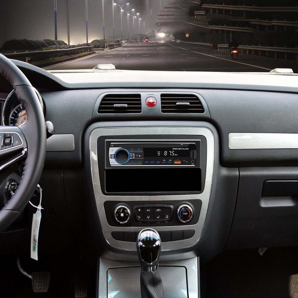 Sleek Black Design Powerful 60W Digital car for mp3 player features USB input