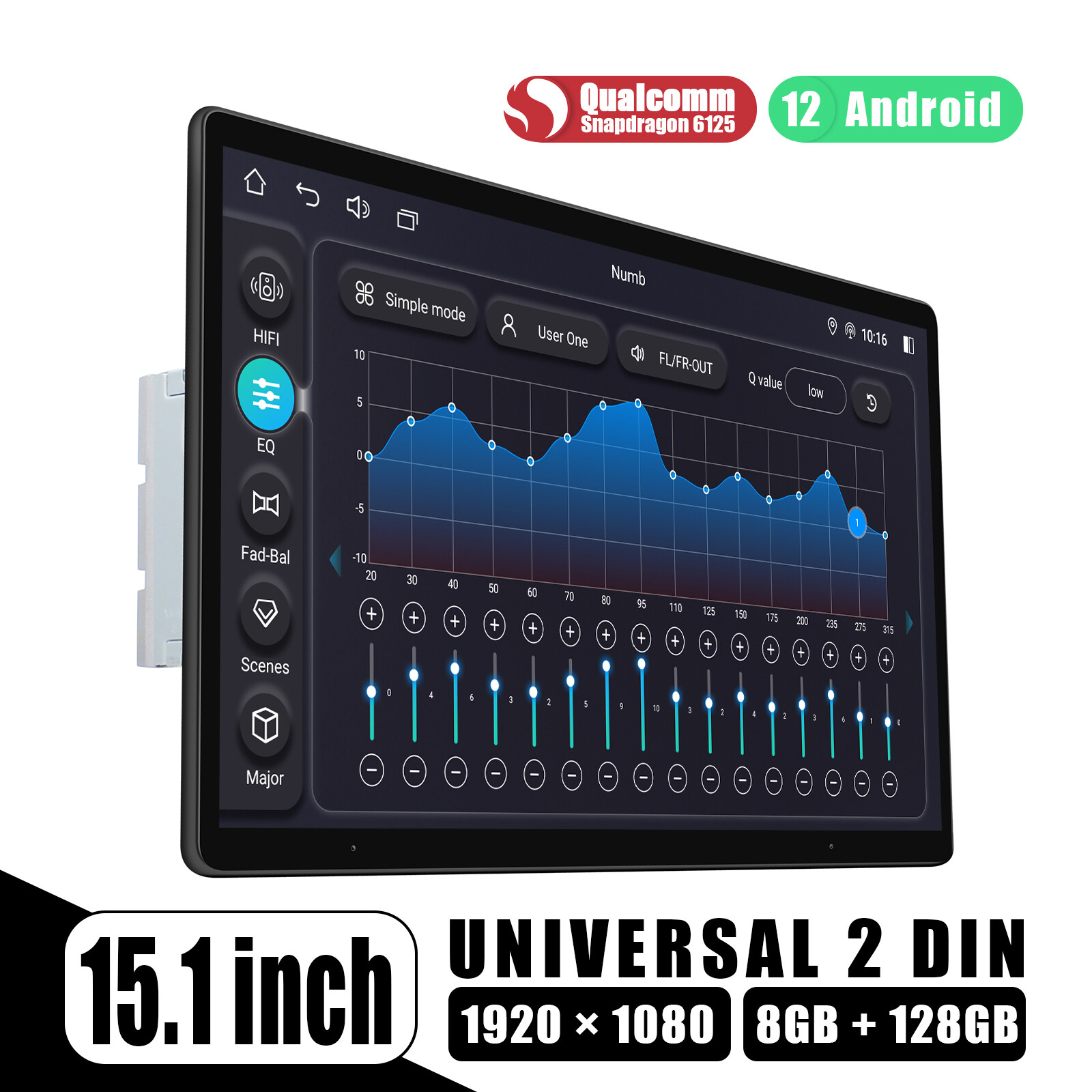 JOYING New Arrival 15.1 Inch Double DIN Android 12 Headunit Carplay Android Auto