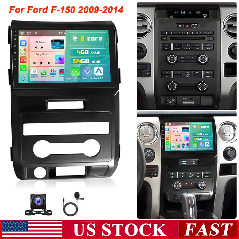 9″ Android 13 Carplay Car Stereo GPS NAVI 4G+64GB For Ford F150 F-150 2009-2014