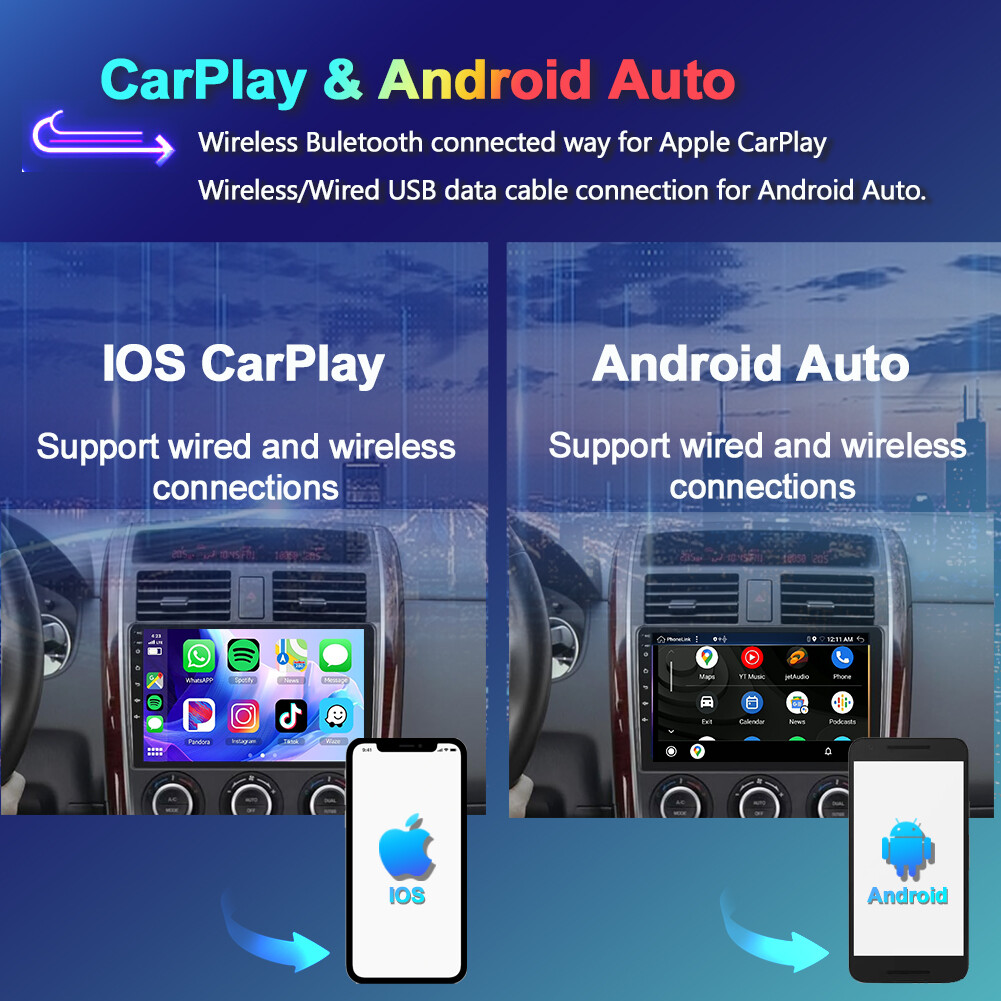 For 2009-2015 Mazda CX-9 CX9 Android 14 Car Stereo GPS Head Unit CarPlay 6+128GB