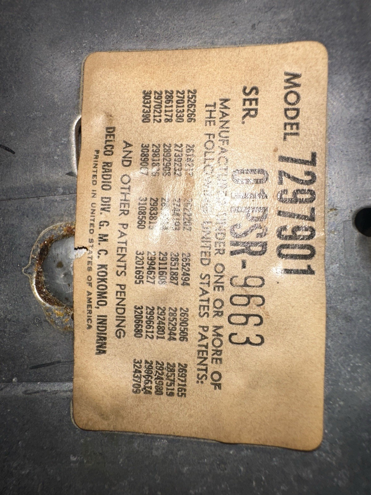 7297901 OEM 1967,68,69 Chevrolet Camaro Delco Factory AM Radio Untested 7297901