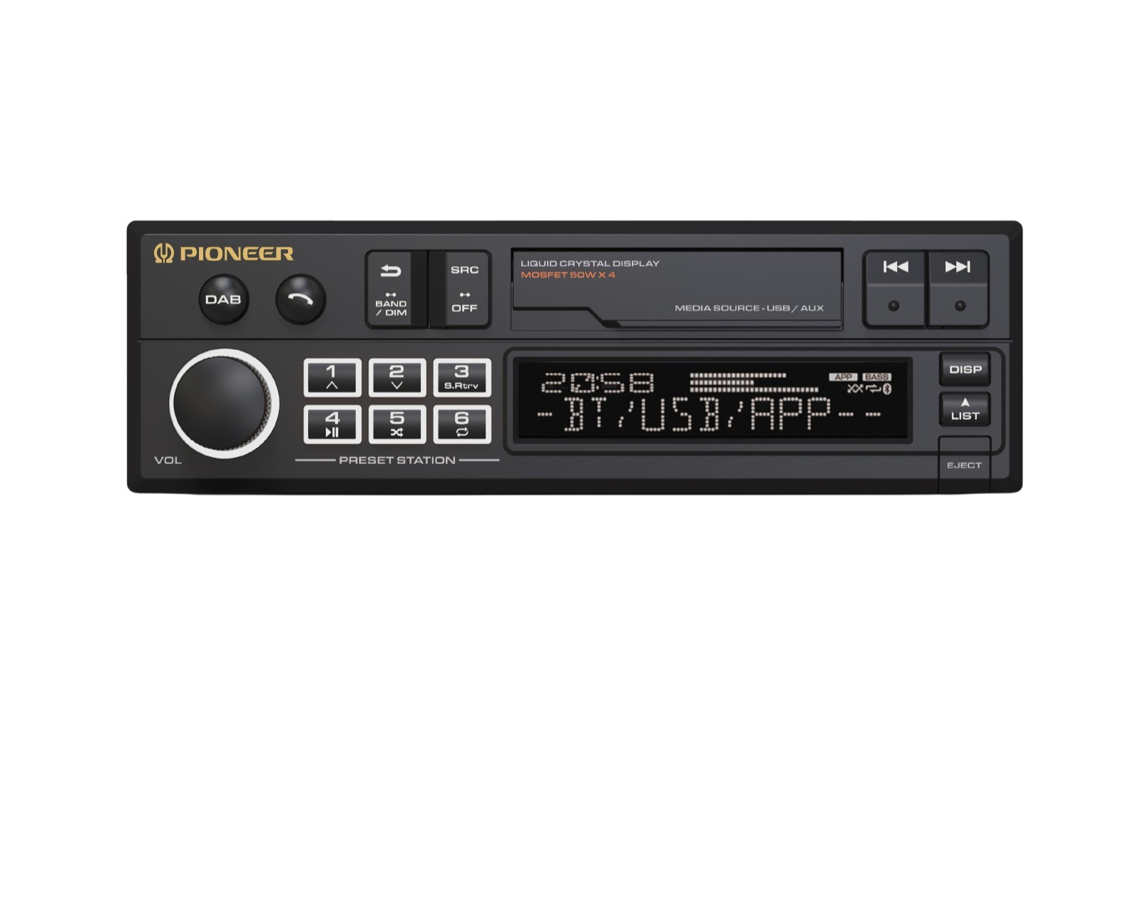 Pioneer SXT-C10PS – Retro Tape Deck Style BT DAB+ USB Aux Car Stereo IN STOCK