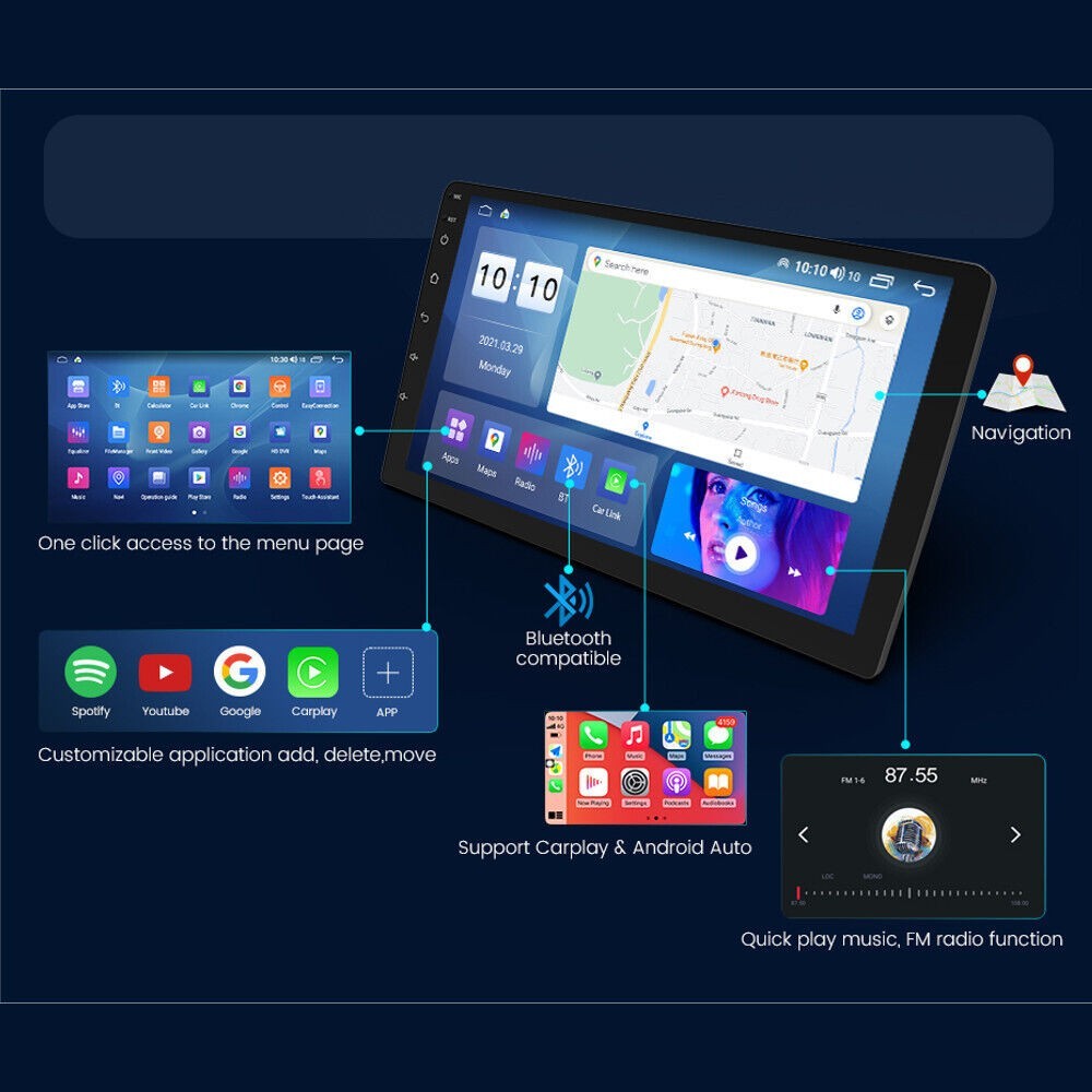 Android Auto For Toyota Alphard AH20 Wireless CarPlay Radio QLED Head Unit BASIC