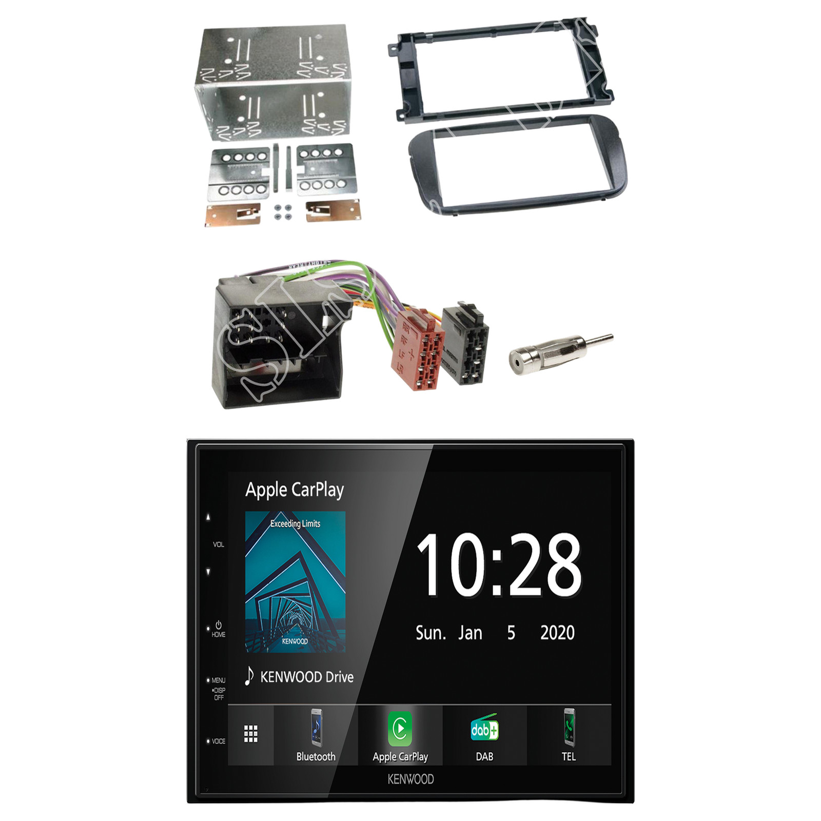 Kenwood DMX5020DABS Radio DAB Bluetooth with installation kit for Ford Mondeo (BA7)