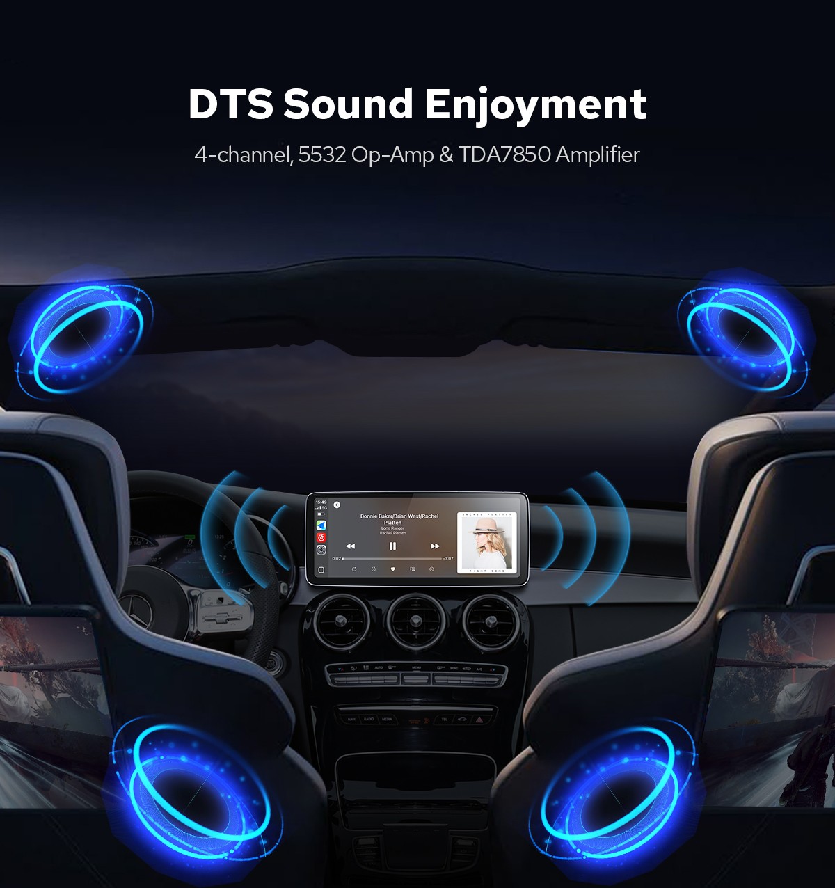 12.3 inch Qualcomm 8Core 12+256G Double Din Radio GPS Navigation Bluetooth 5.2