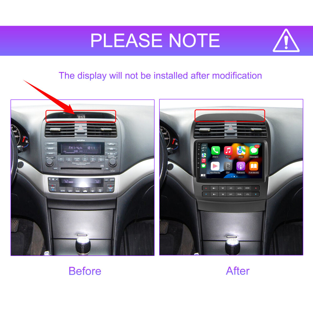 Apple Carplay For Acura TSX 2004-2008 Car Stereo Radio Android 15 GPS Navi 2+64G