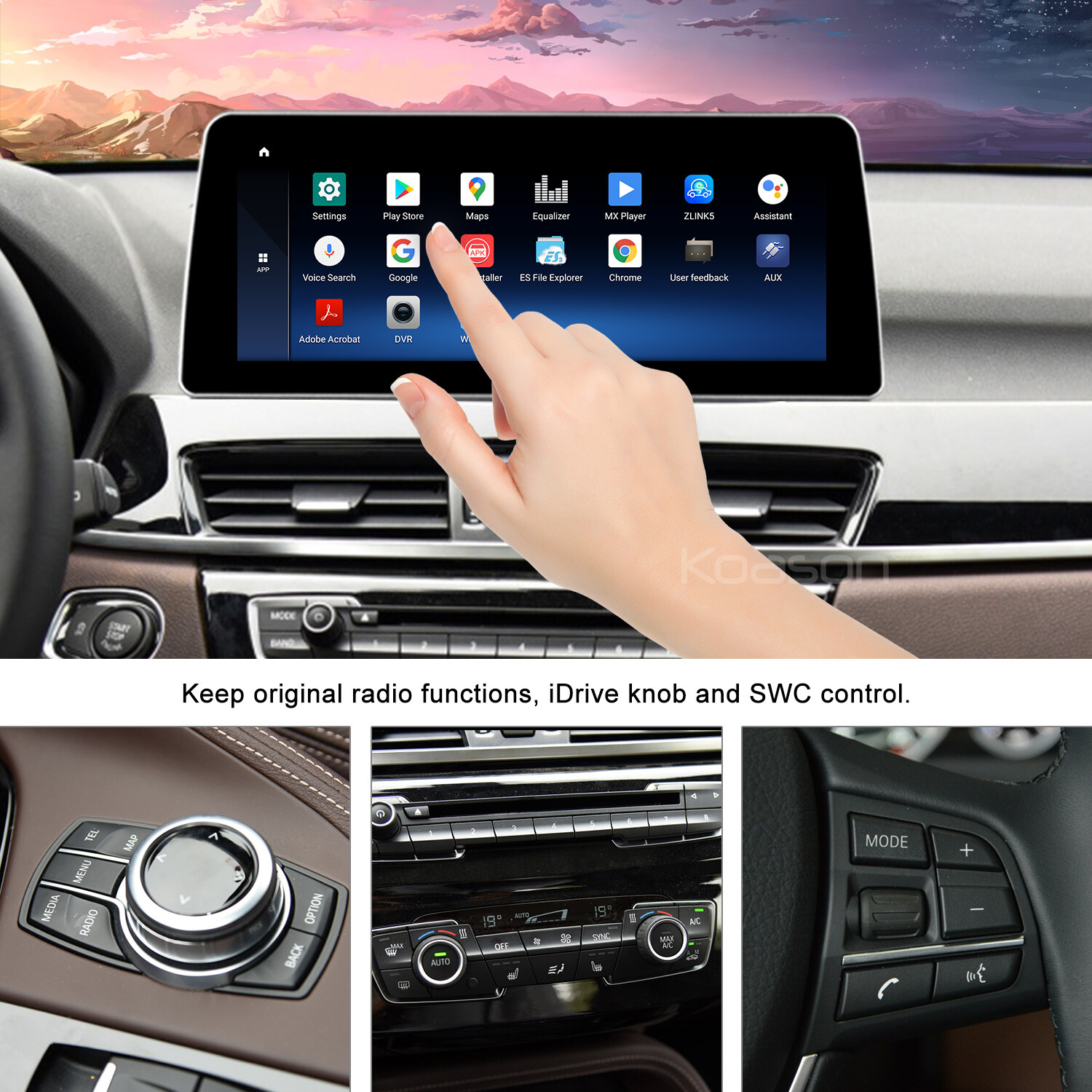 12.3in BMW X1 F48 8+256GB Android13 Screen Radio Head Unit Carplay Upgrade NBT