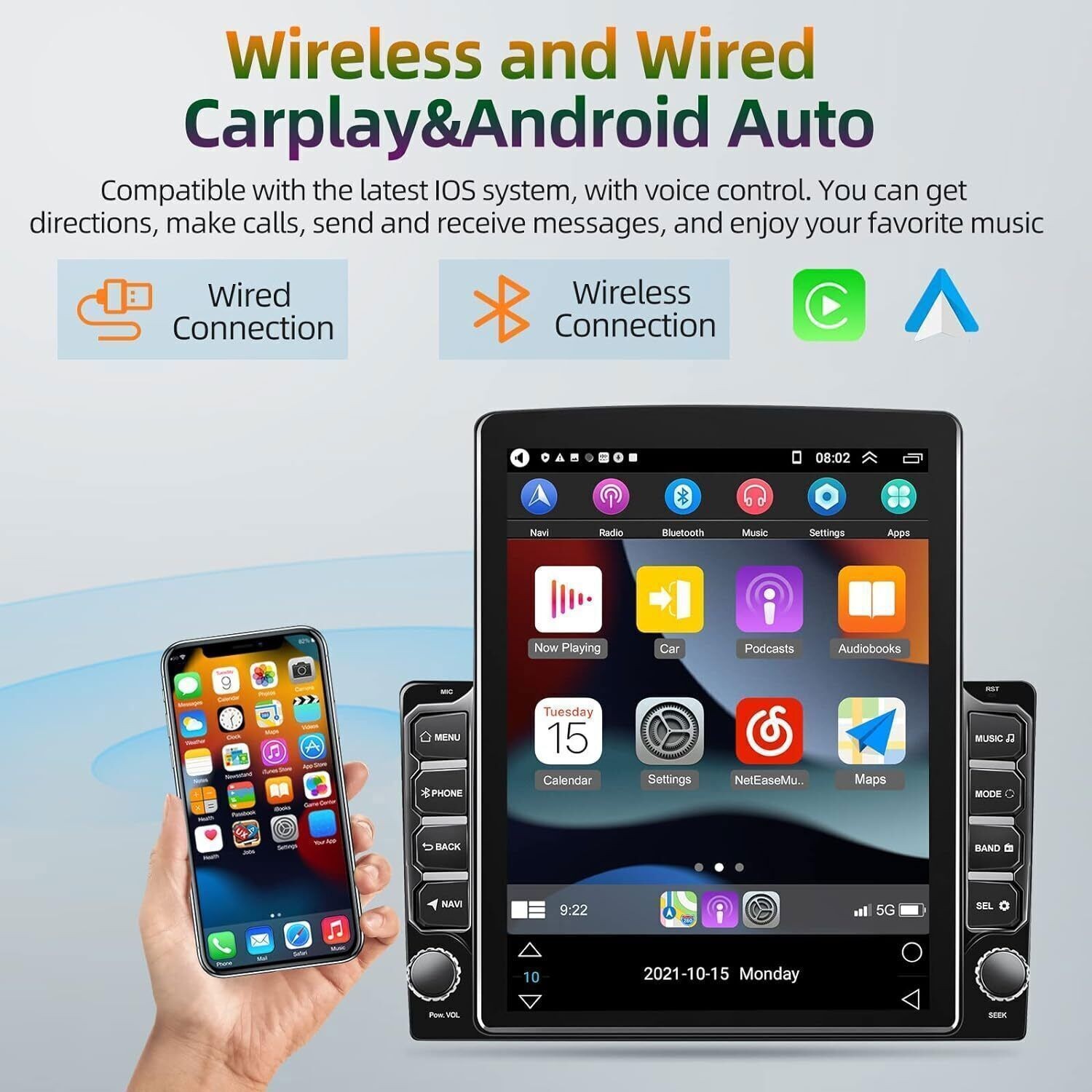 For 2007-2014 GMC Yukon Denali 9.7″ Android 15 Carplay Car Stereo Radio GPS AHD