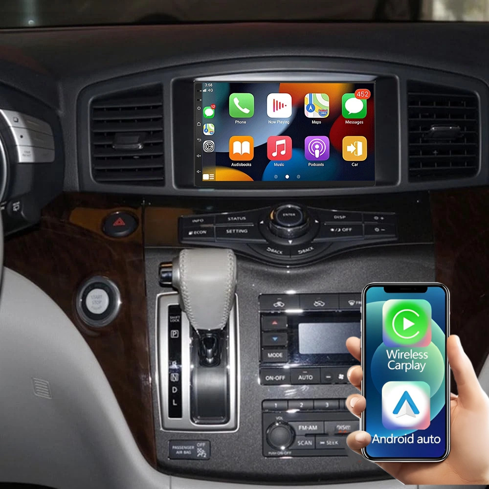 Car Radio Stereo Carplay Android 15 GPS Navi FM/RDS For 2011-2017 Nissan Quest
