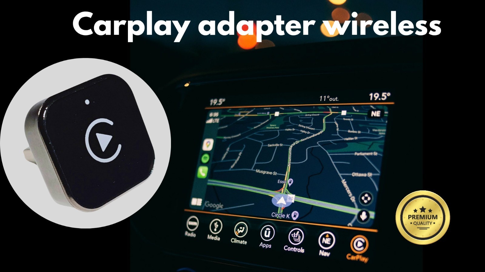 wireless CarPlay Adapter For iPhone Apple Dongle mini Plug ＆ Play fast
