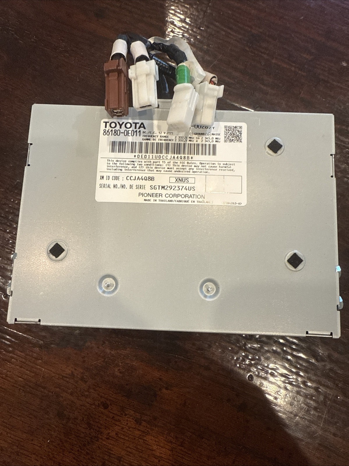 Toyota 2013-2019 Satellite Sirius XM Receiver Module OEM #86180-0E011
