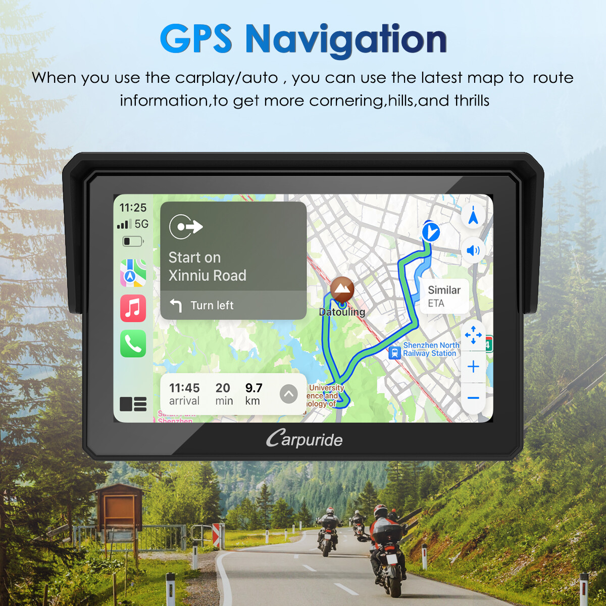 Carpuride W502 Wireless Carplay Android Auto Waterproof Touchscreen Car Stereo