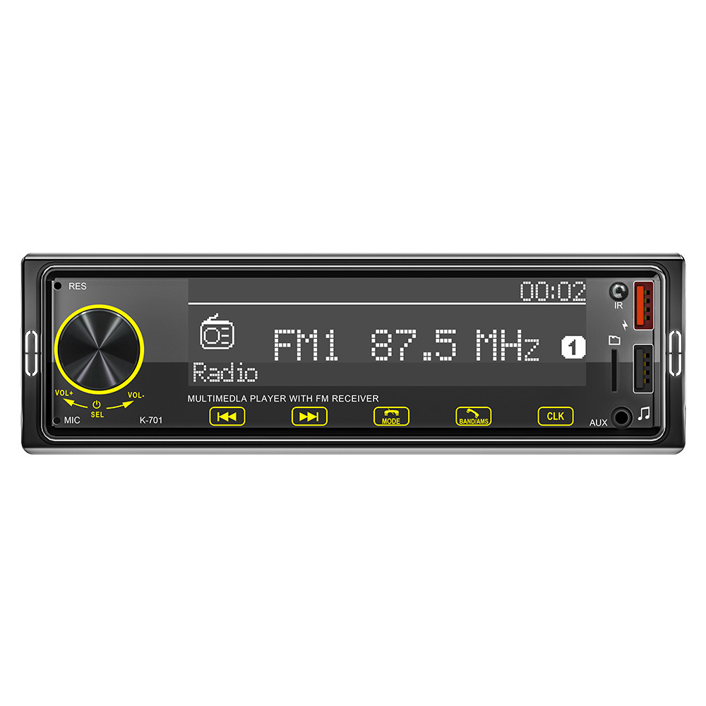 Single 1 DIN Car Stereo Audio MP3 Player AUX/USB/TF/SD Bluetooth Radio Head Unit