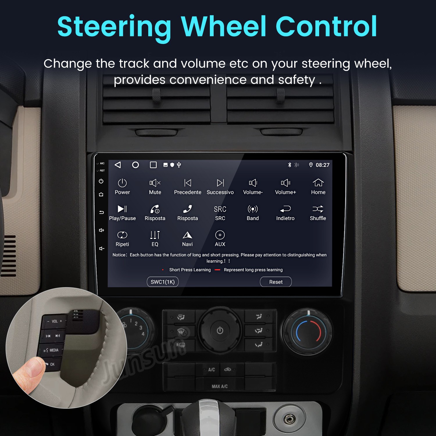 For Ford Escape 2007-2012 Android15 6+128G CarPlay Car Stereo Radio GPS Navi RDS