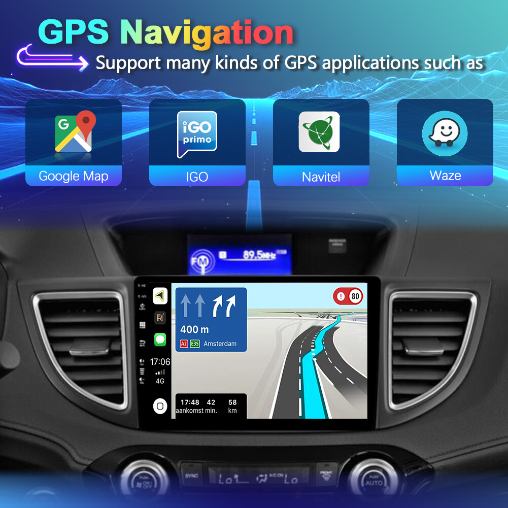 128GB Car Stereo CarPlay For Honda CRV 2012-2016 Navi GPS Android Head Unit DSP