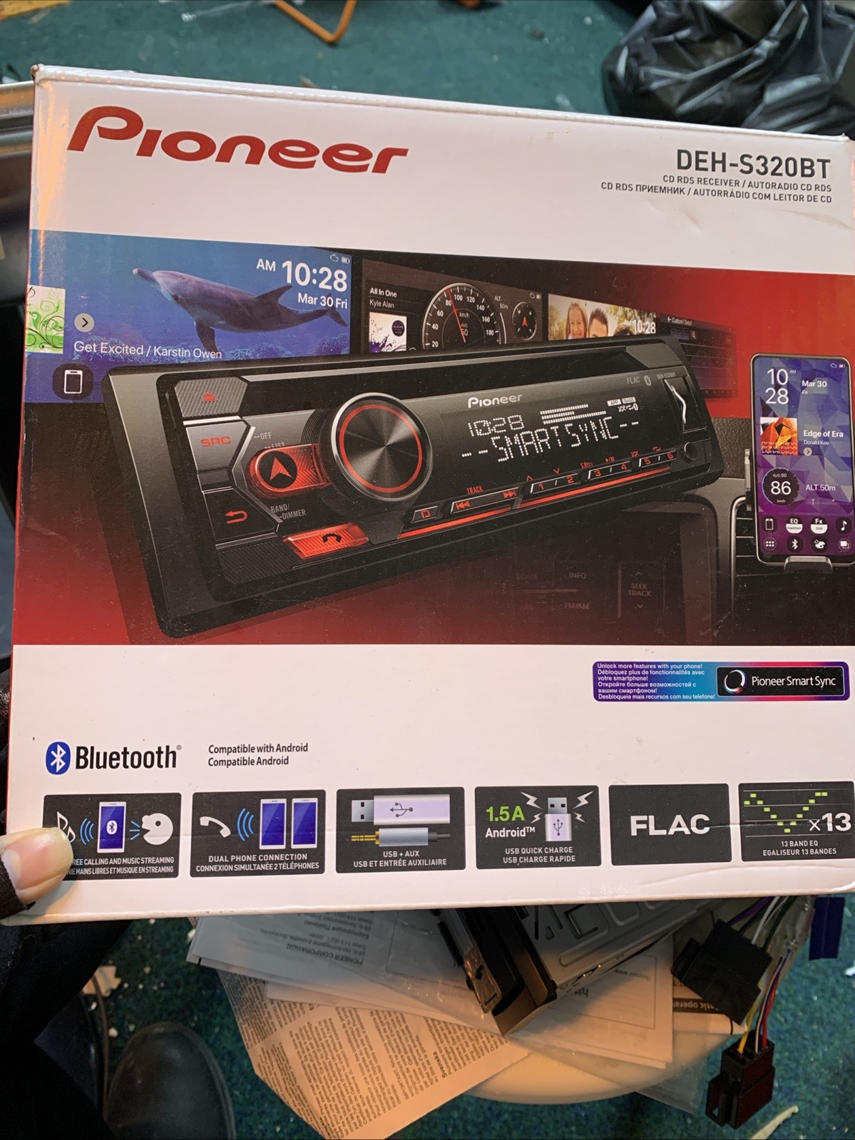 Pioneer DEH-S320BT CD Radio Bluetooth Spotify USB AUX Android Devices Car Stereo