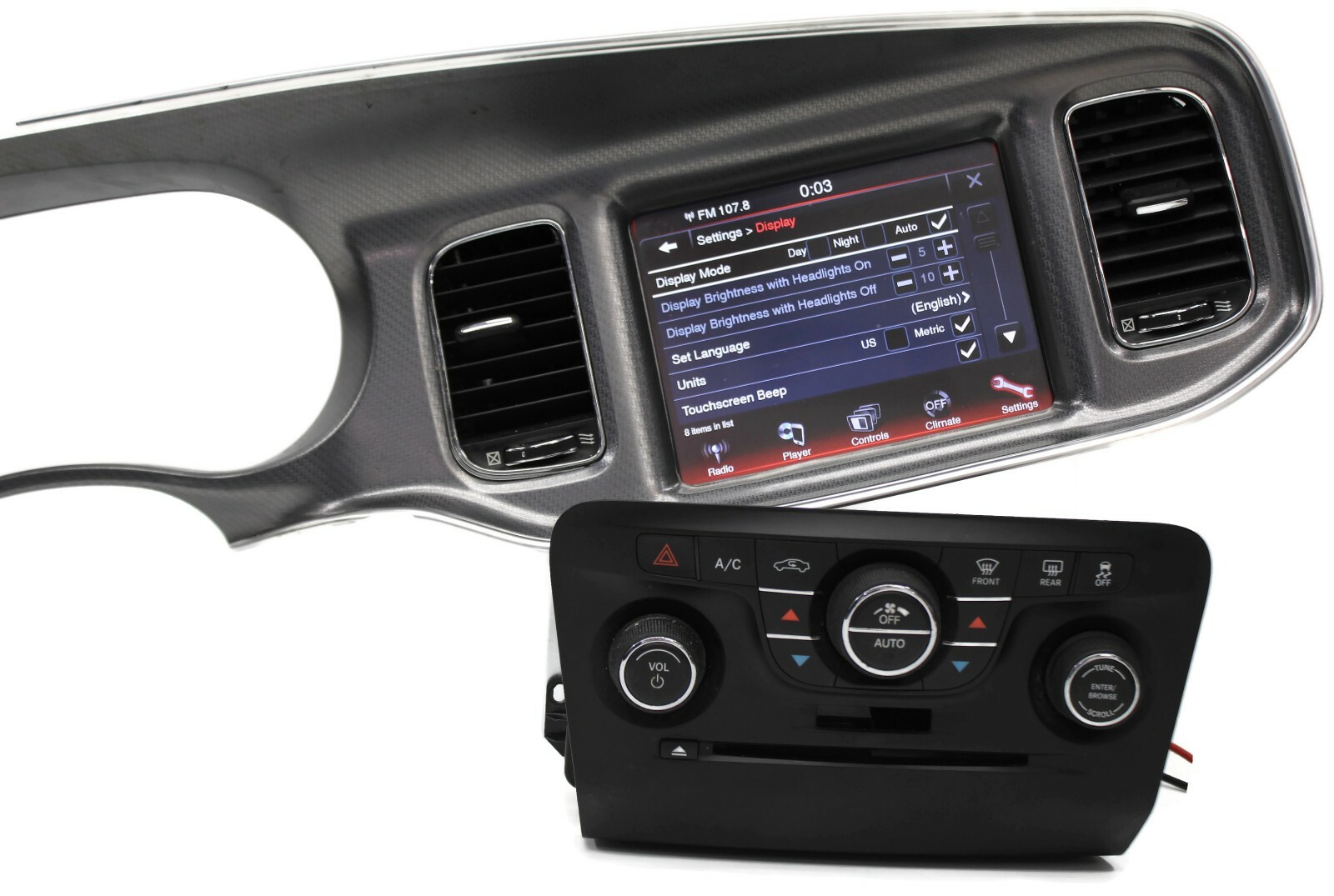 11-14 Dodge Charger Radio NON NAVI Cd Player Display Screen 05064798AH +Code