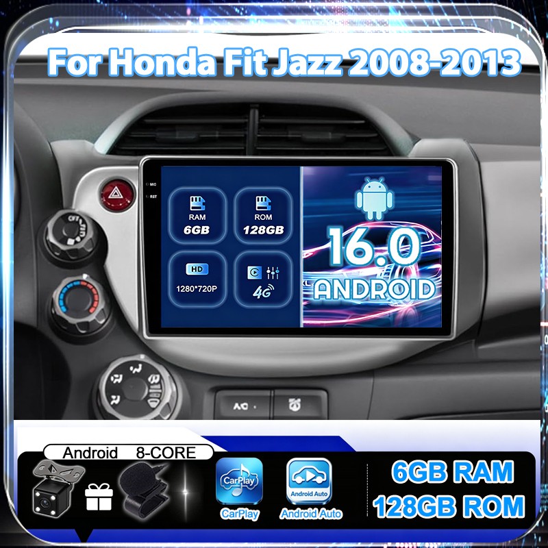 10.1″ Android 16 Car Stereo For Honda Fit Jazz 2007-2013 Radio GPS NAVI Car Play