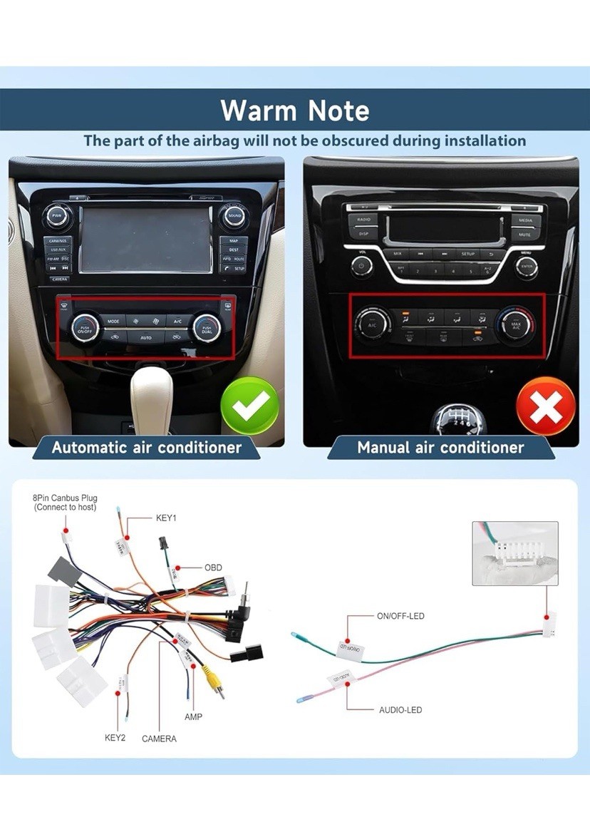 NEW 2G 64G Car Radio Stereo for Nissan X-Trail Qashqai Rogue 2012-2016