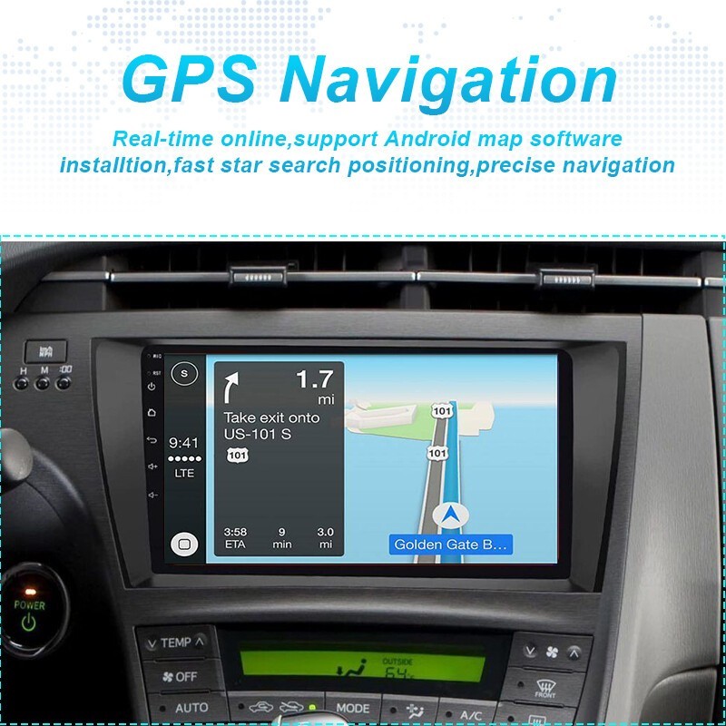 Car Radio Stereo Carplay For 2010-2015 Toyota Prius 4+64G 9in RDS Android 15