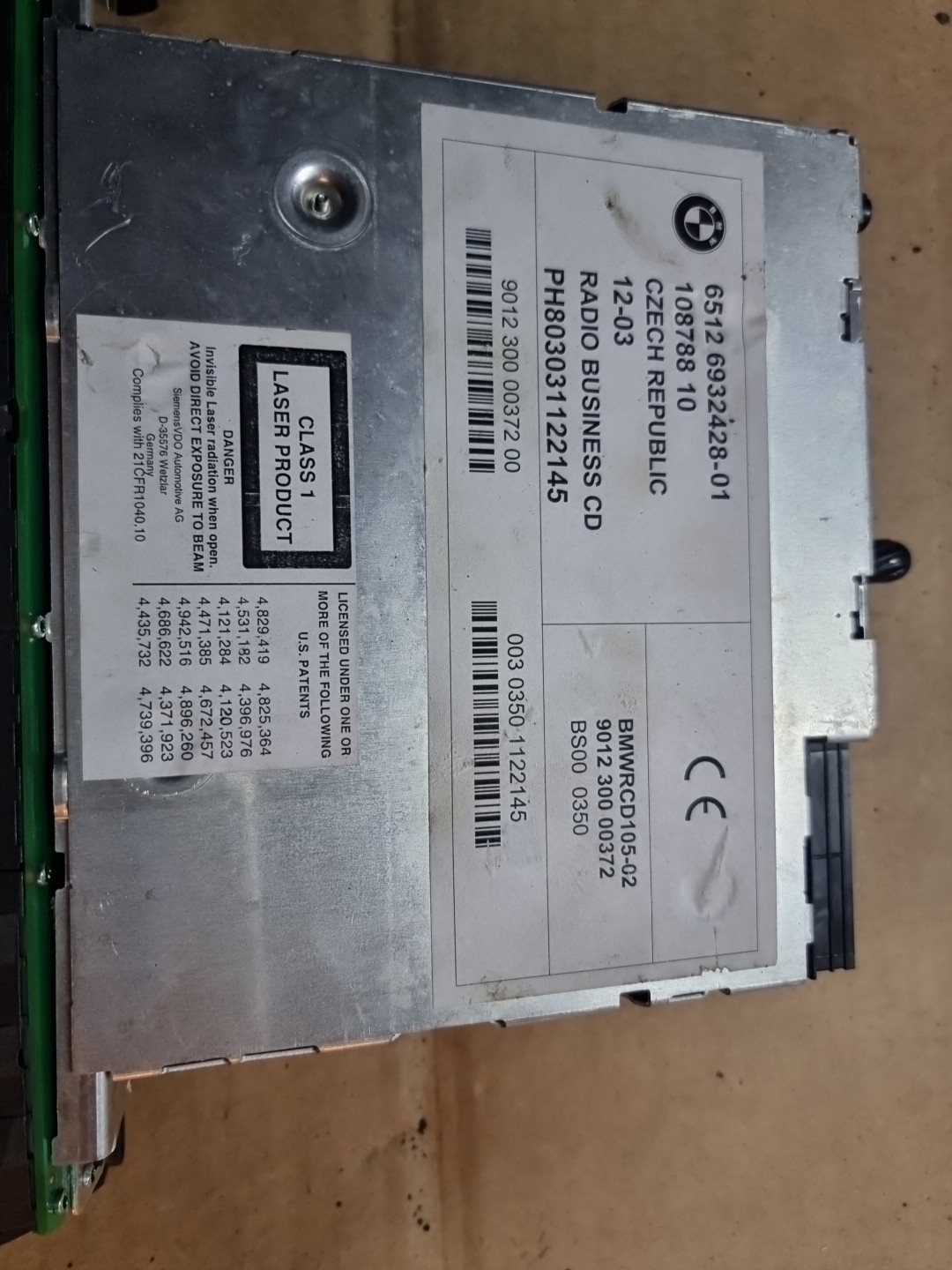 BMW Z4 E85 E86 Radio CD Player Silver Grey Facia BMWRCD 105-02