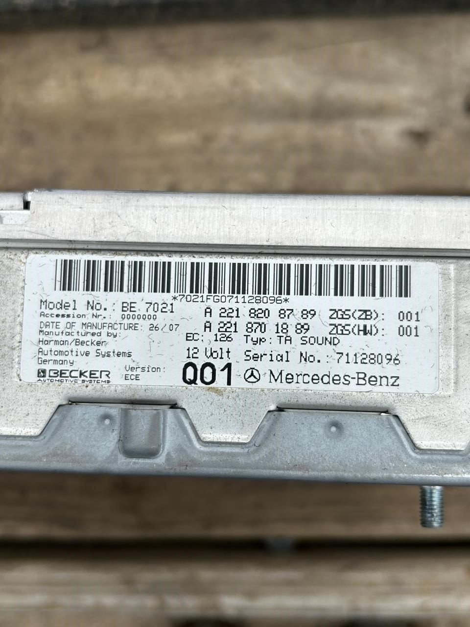 Audio Equipment Radio 216 Type CL550 Fits 07-10 MERCEDES CL-CLASS 104984993
