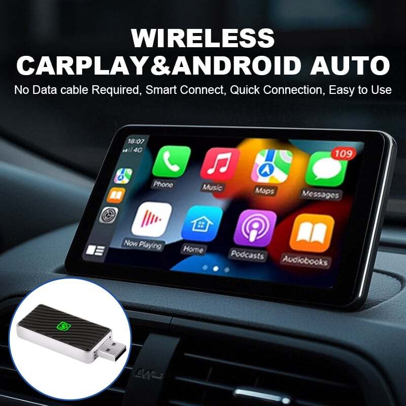 2026 Wireless CarPlay Adapter Upgrade Wired CarPlay to Wireless, Mini USB Design