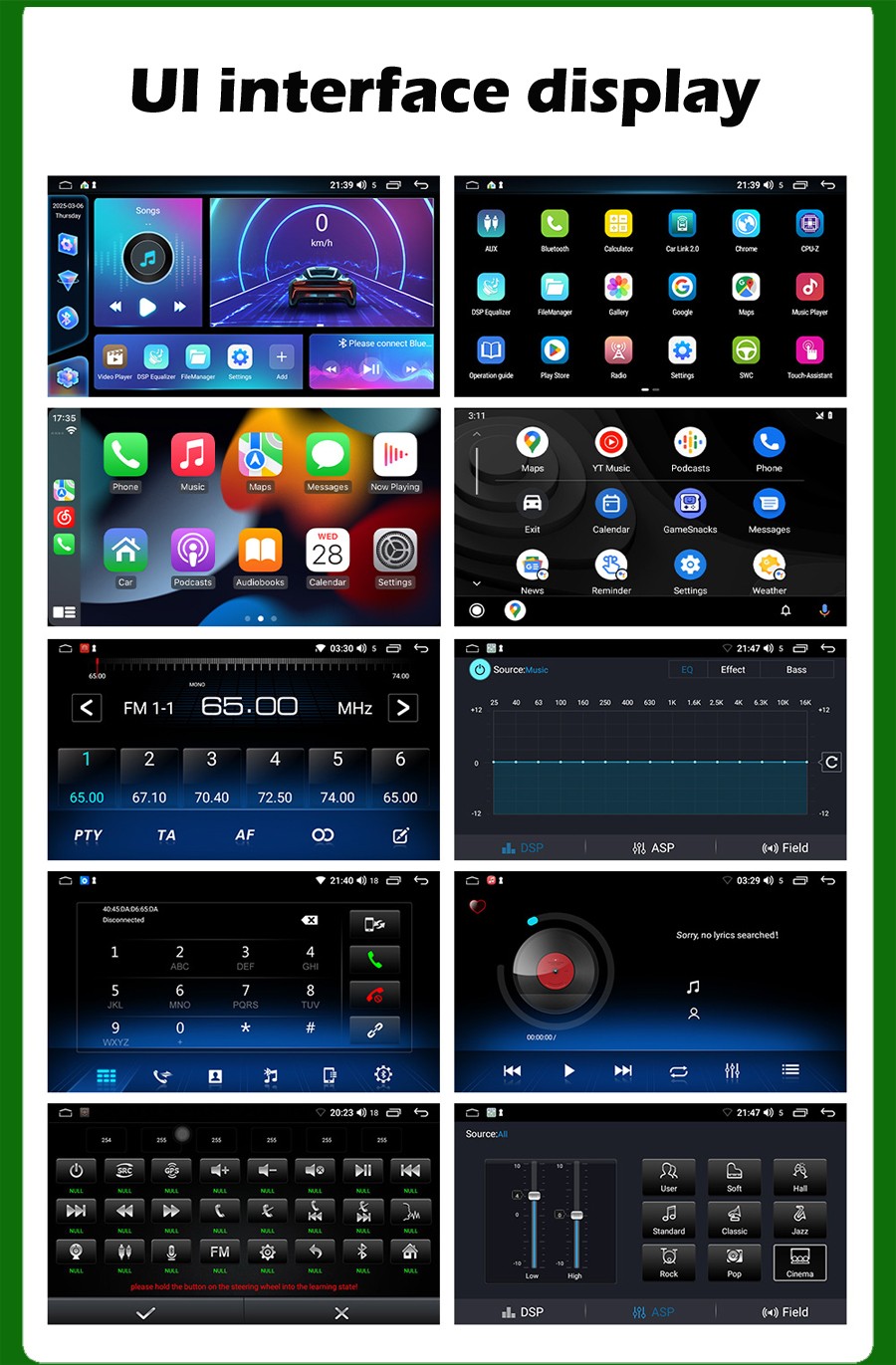 For Nissan NV 2500 Standard Cargo CarPlay Android 15 GPS Car Stereo BT RDS 64GB