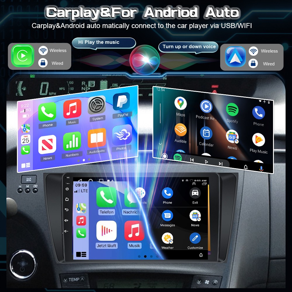 Apple Carplay For Toyota Prius 2010-2015 Car Stereo Radio JBL Android Navi GPS
