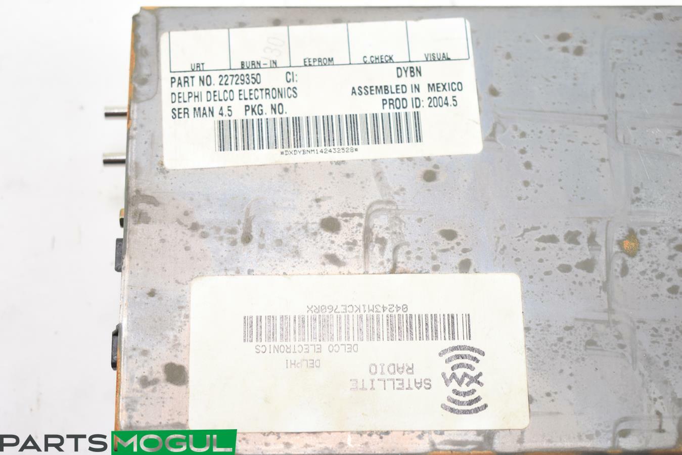 05 – 08 Cadillac XLR XM Satellite Radio Receiver Module Used OEM 22729350