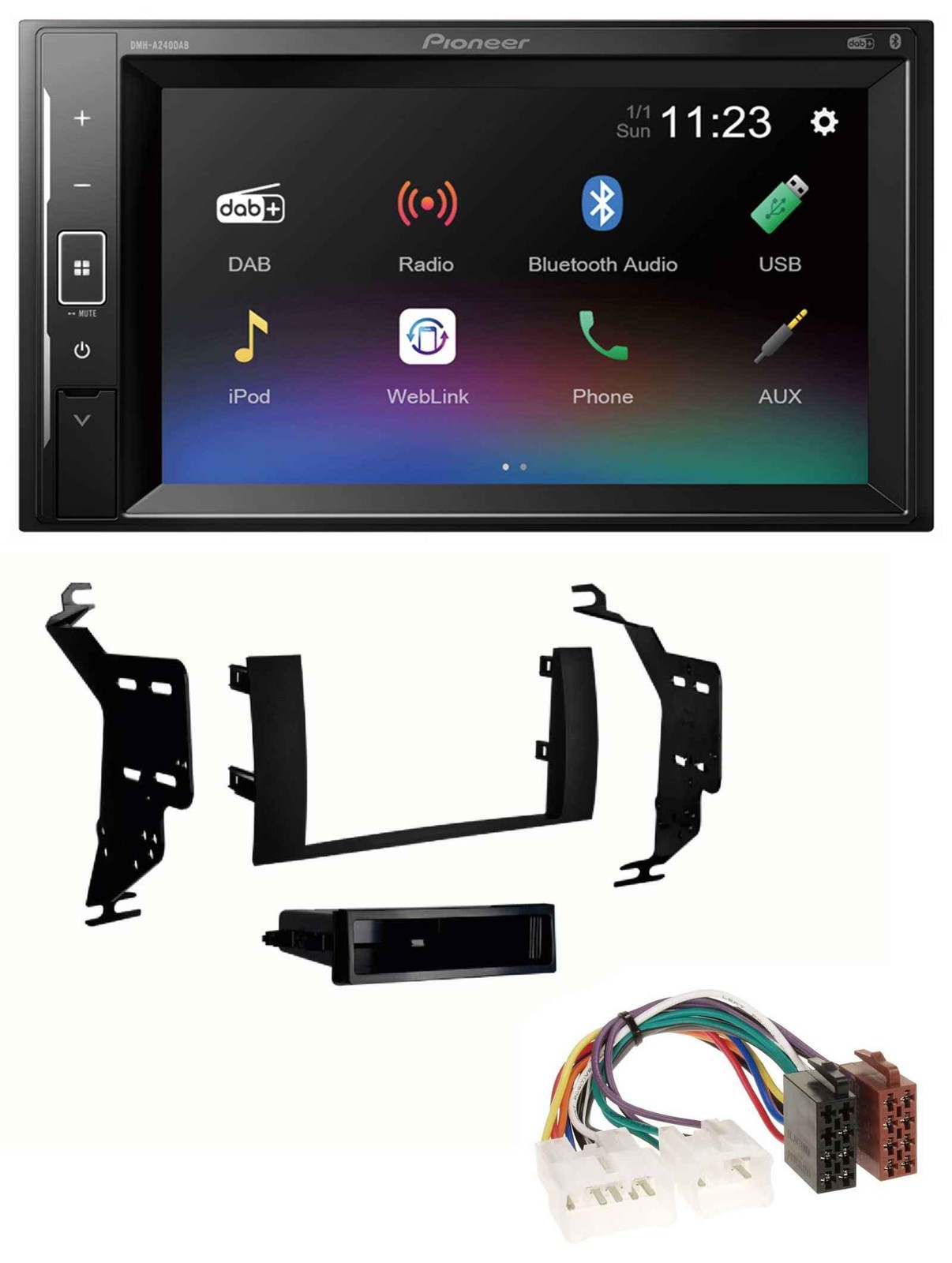Pioneer DAB MP3 2DIN Bluetooth USB Car Stereo for Toyota Prius 2004-2009 Black