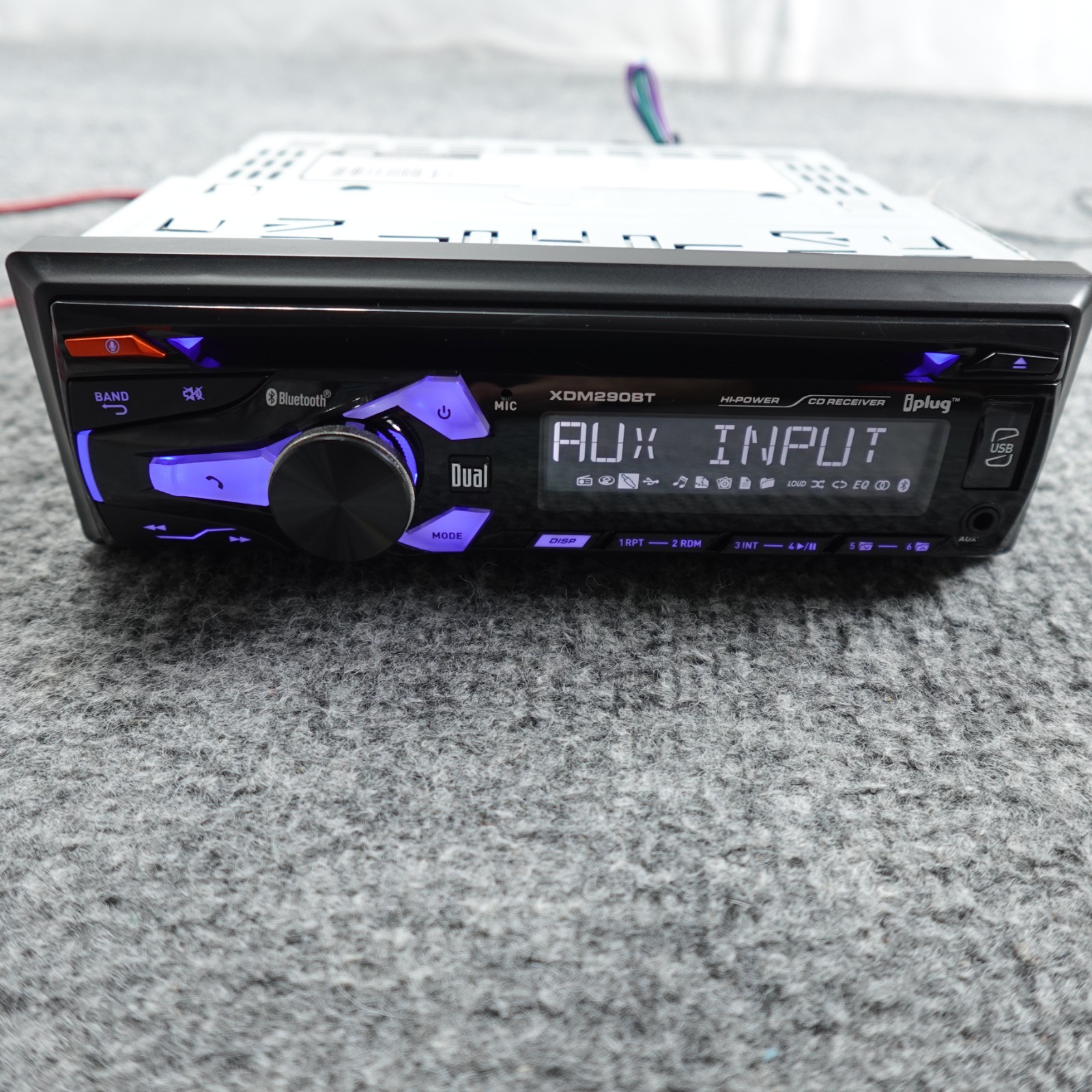 Dual Car Stereo XDM290BT CD MP3 Bluetooth USB AUX Receiver Single DIN Black