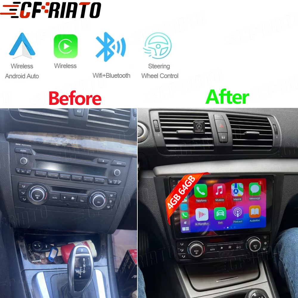 4G+64GB Android15 For BMW 1 Series 128 i 135 i Car Stereo Radio GPS Navi Carplay