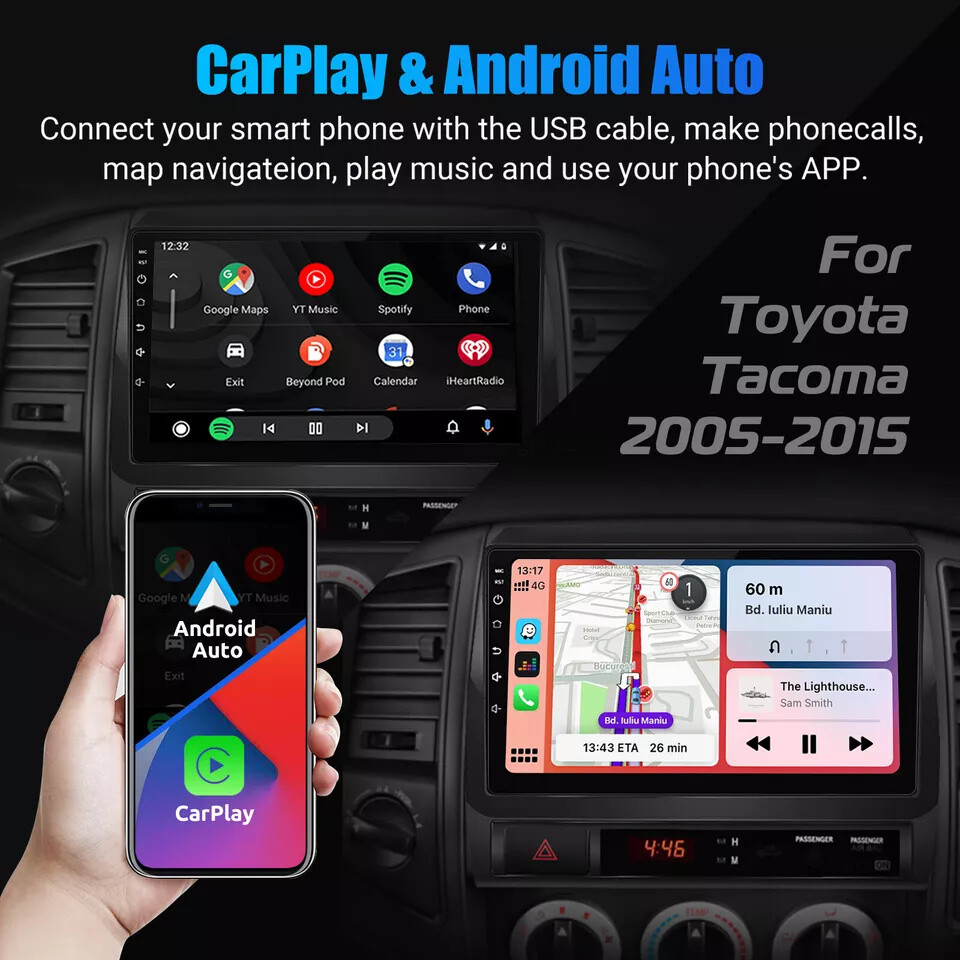 For Toyota Tacoma 2005-2013 Android 13.0 Car Radio Stereo GPS WIFI Carplay 4+64G