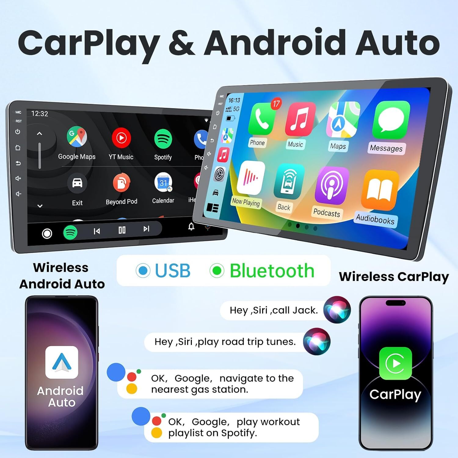 Car Stereo for Ford F-150 (2009-2012) Wireless & Wired CarPlay Android Auto WiFi