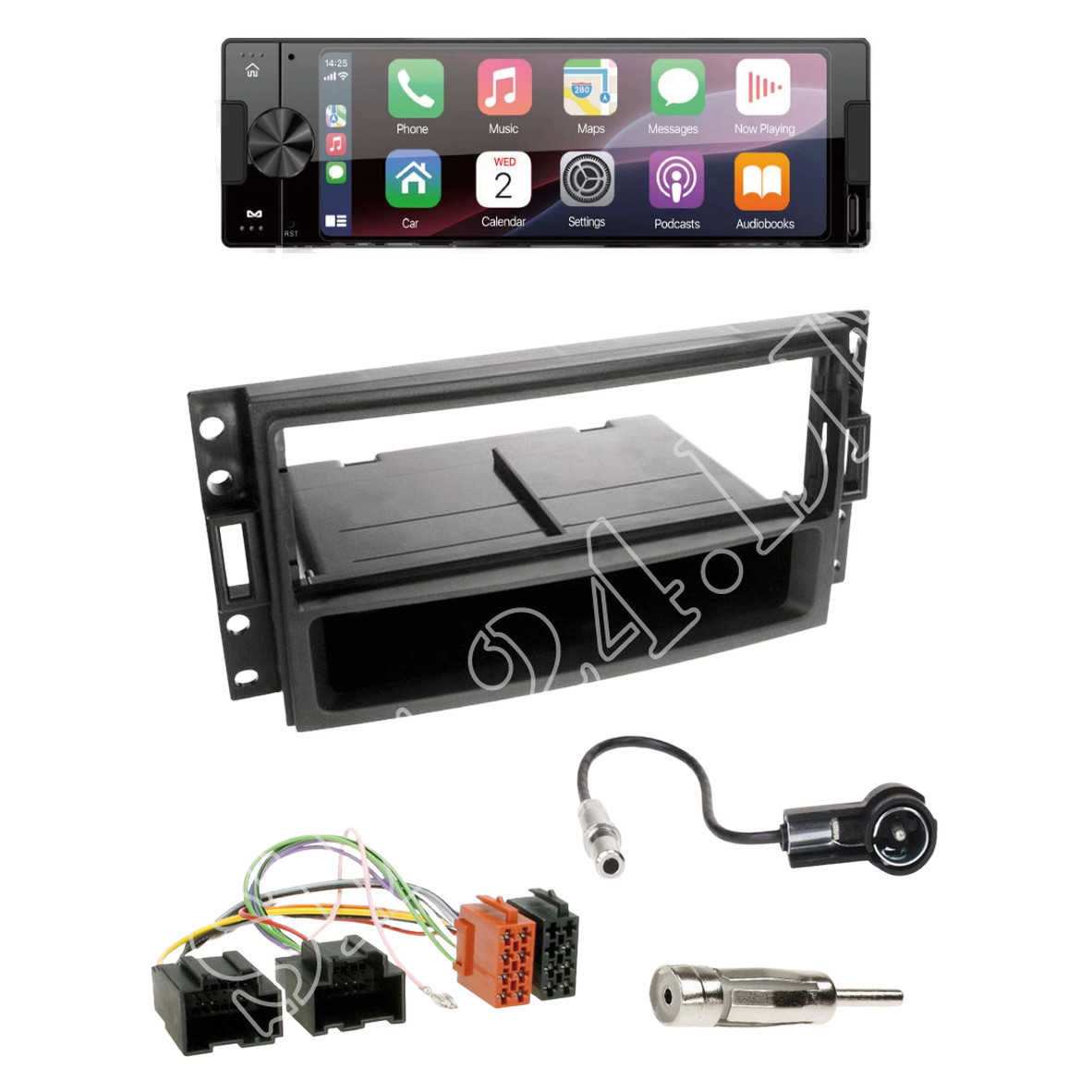 Ampire CPR60 Radio DAB + CarPlay with installation kit for Chevrolet Corvette (C6)