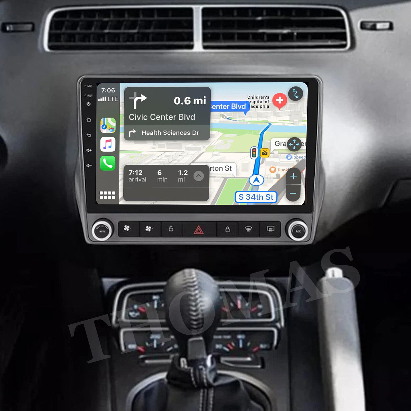 Carplay Android 13 Car DSP GPS Radio Stereo For Chevrolet Camaro 2010-2015