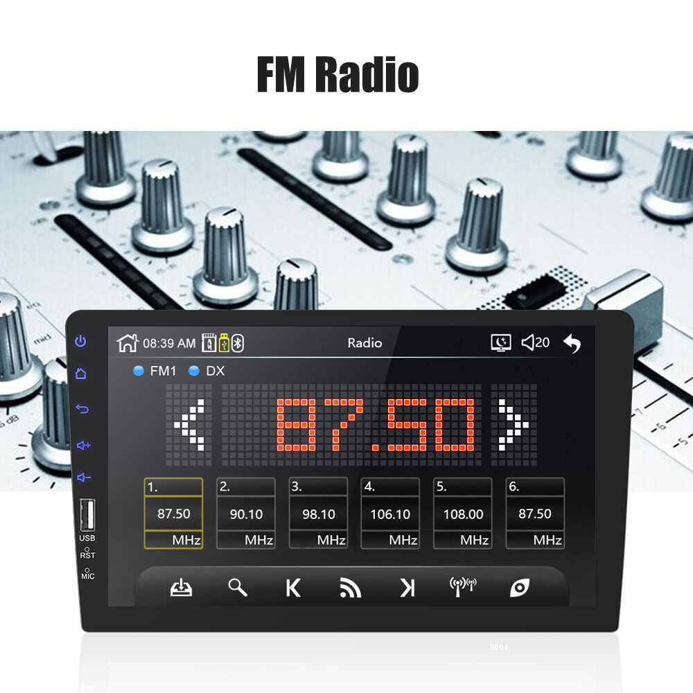 Essgoo Car Stereo 1 Din With 9 Inch Screen FM Bluetooth Mirror Link USB Camera