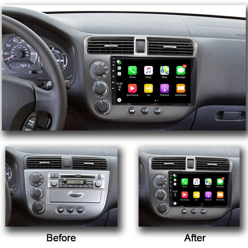 32GB Android 12 CarPlay Stereo Radio GPS Navi Carplay For Honda Civic 2000-2005