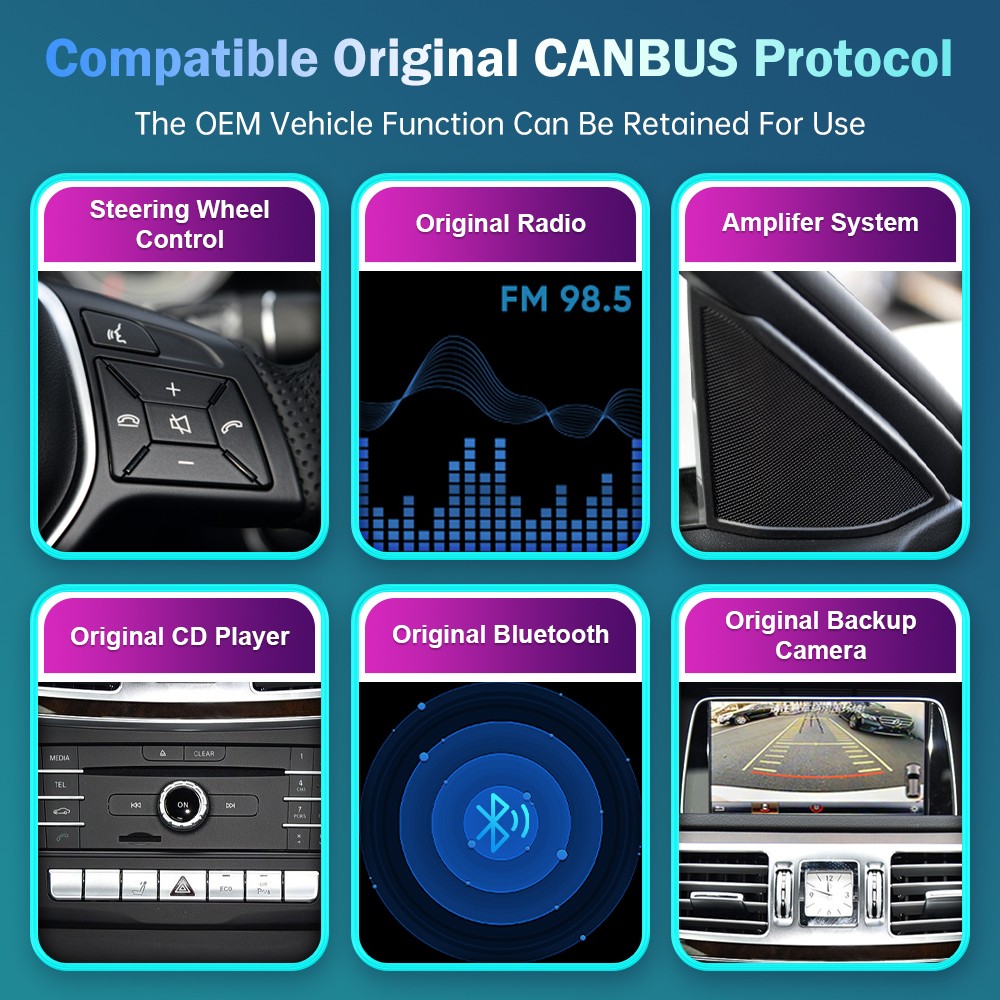 Ultra-thin 12.3”Wireless Carplay Touchscreen For Benz E Class W212 2009-2016