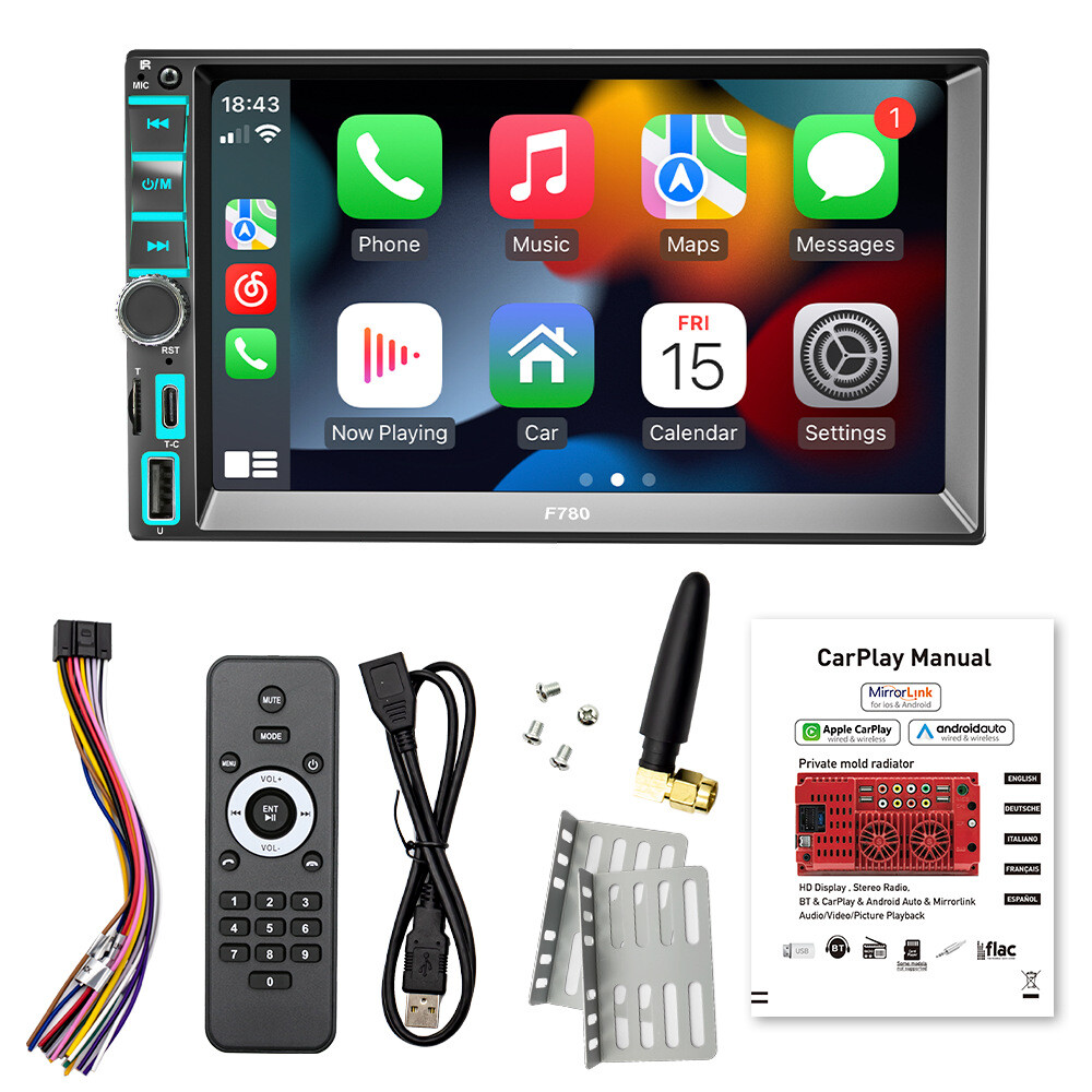 7 inch Wireless Carplay MP5 BT MP4 RDS Autoradio Android MirrorLink Multimedia