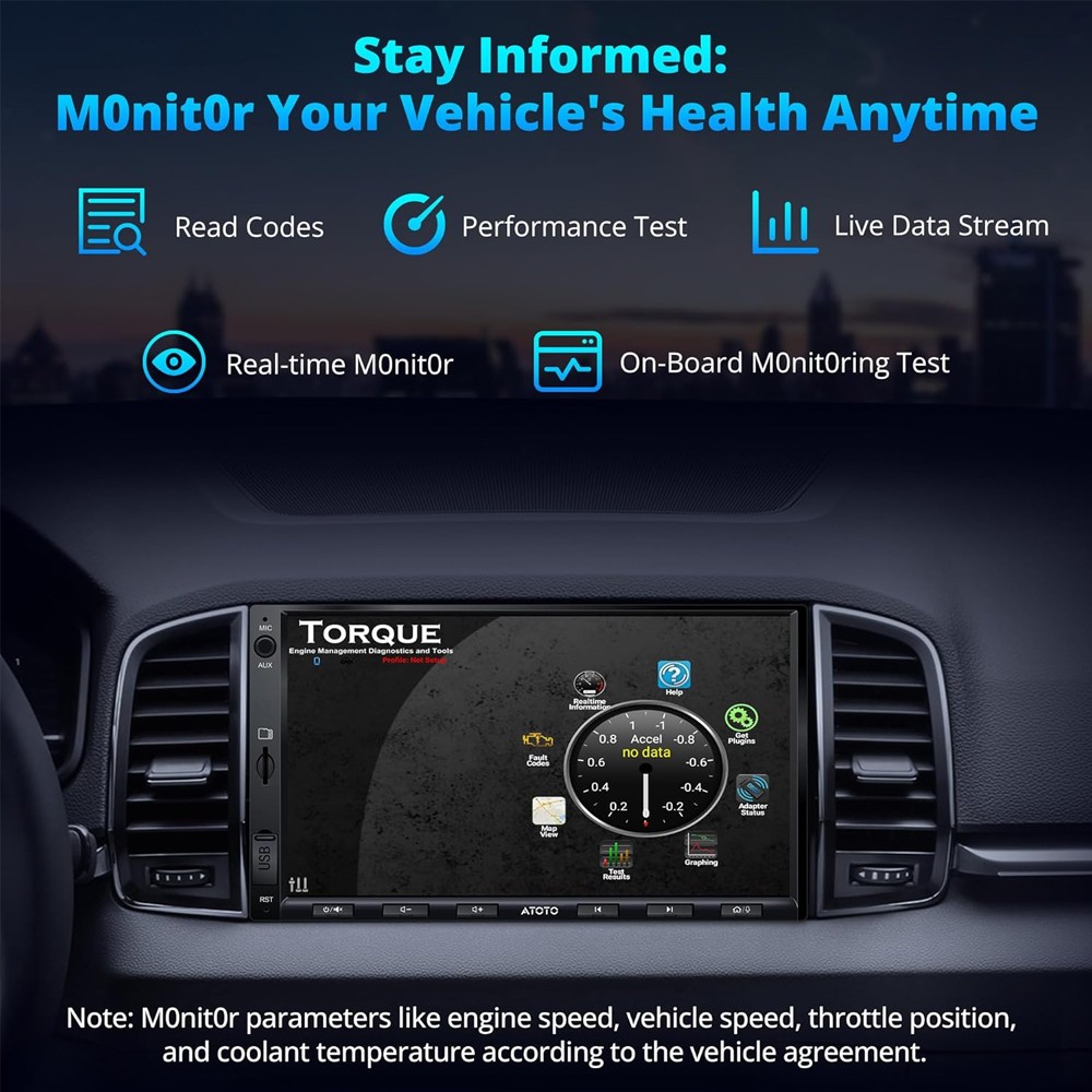 ATOTO A6 7IN 2DIN Android Car Stereo-2G+32G Wireless Android Auto & CarPlay,2xBT