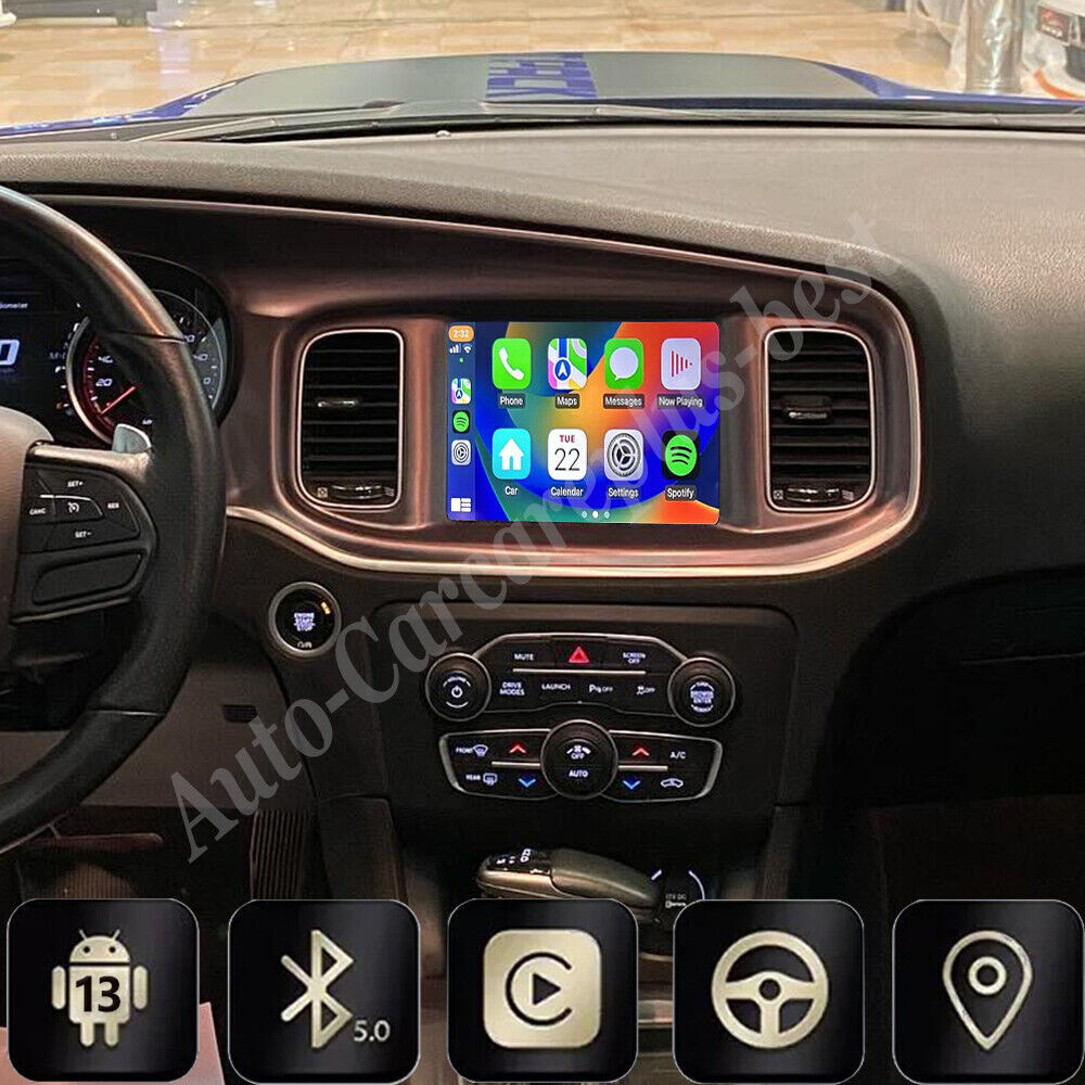 For 2015-2021 Dodge Charger Challenger Carplay Andorid 14 Car Stereo Radio GPS