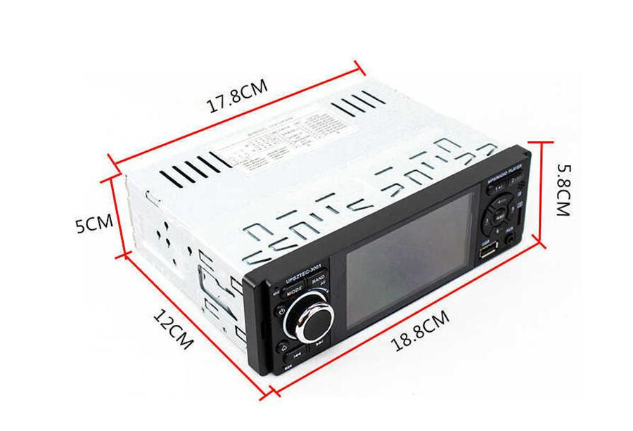4.1″ Single Din Touchscreen Car Radio Audio Stereo Player MP5 USB TF BT AUX 12V
