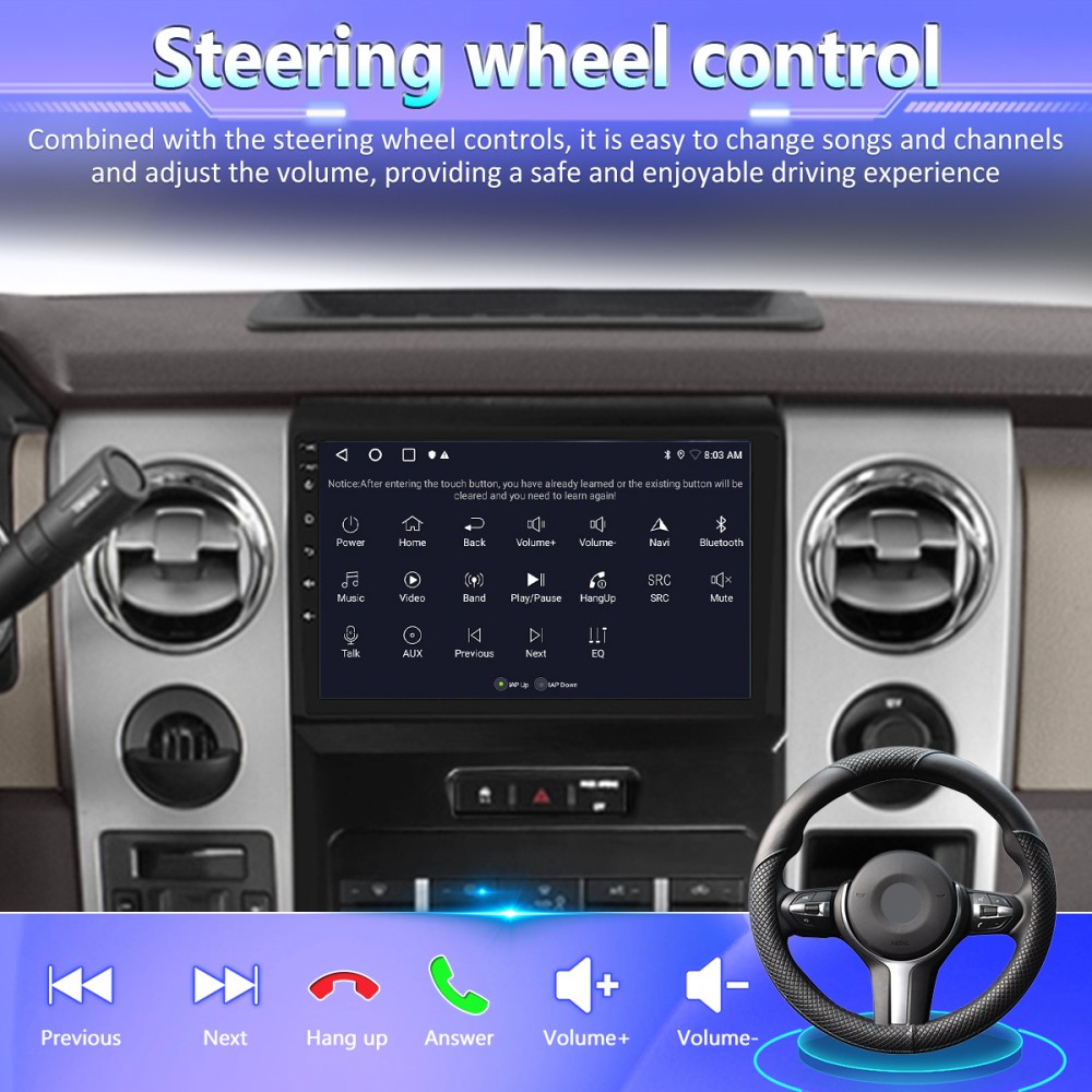 9 Inch For Ford F-150 2009-2014 Carplay Android 15 Car Stereo Radio GPS 2+64GB