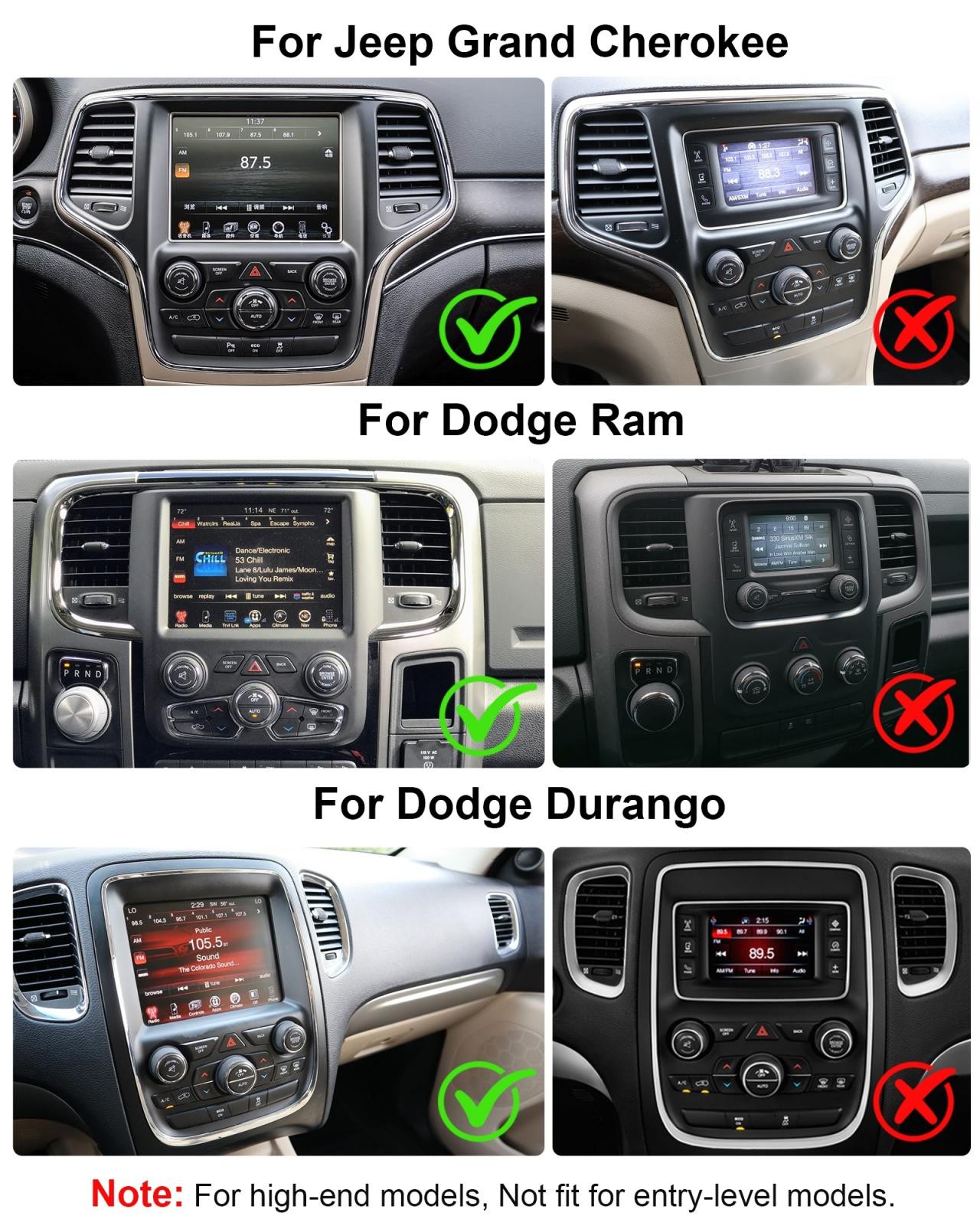 For 2015-2017 Dodge Charger Apple Carplay Android 14.0 Car Stereo Radio GPS
